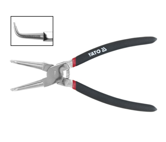 Yato YT-2147 200mm Cr-V Steel Internal Bent Circlip Plier - Black - Zoom Image