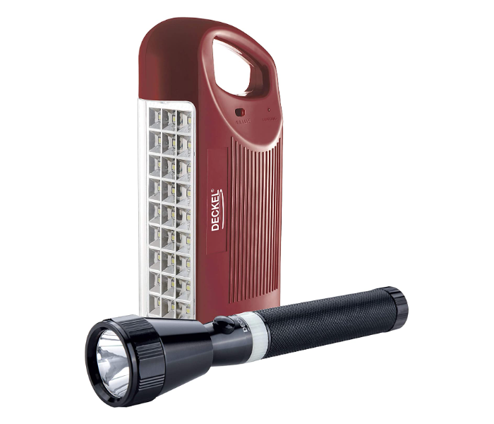  Deckel DK-5500 2 in1 Emergency Light and 3SC Flash Light Combo  - Red and Black - Zoom Image 1