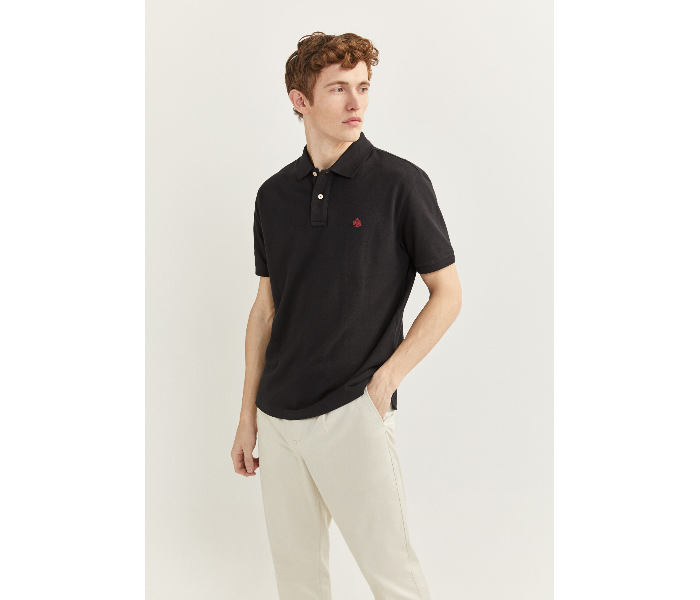 Springfield 855102201 XS Basic Polo Shirt for Men - Black - Zoom Image 1