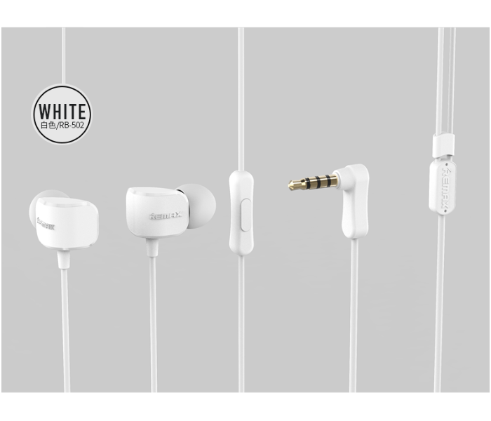 Remax RM-502 Crazy Robot In-Ear Wired Earphone - White - Zoom Image 2