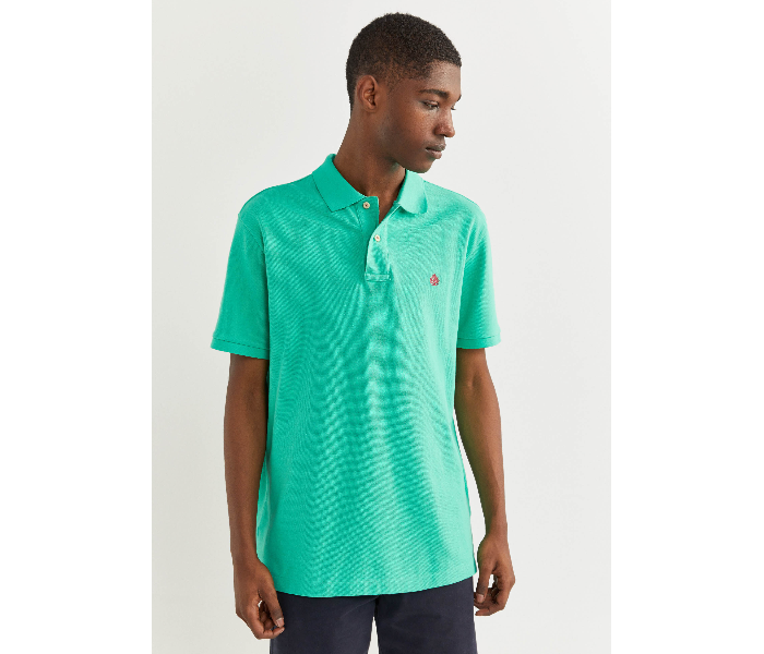 Springfield 855102225 Medium Basic Polo Shirt for Men - Green - Zoom Image 1