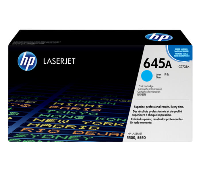 HP 645A C9731A Original LaserJet Toner Cartridge - Cyan - Zoom Image