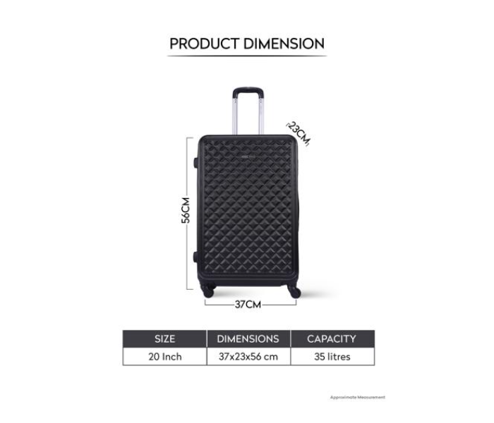 Para John  PJTR2042 Single 20 Inch Luggage Trolley - Black - Zoom Image 3