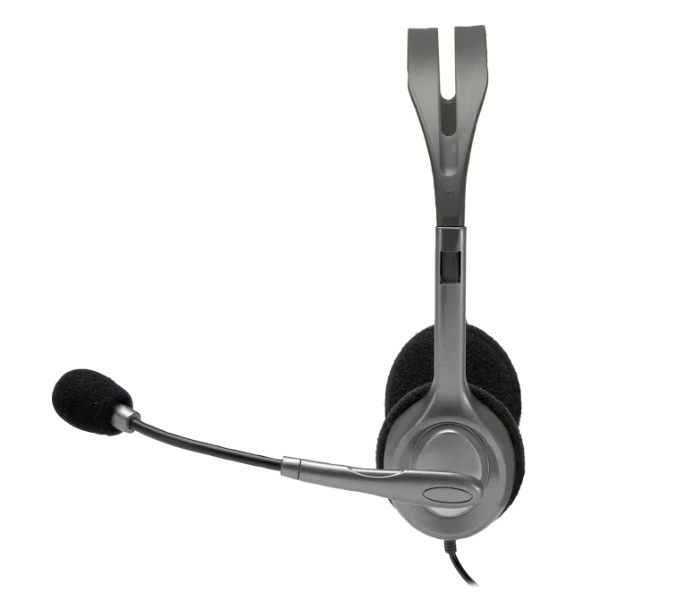 Logitech H110 Dual Jack Headset for Desktop - Grey - Zoom Image 2