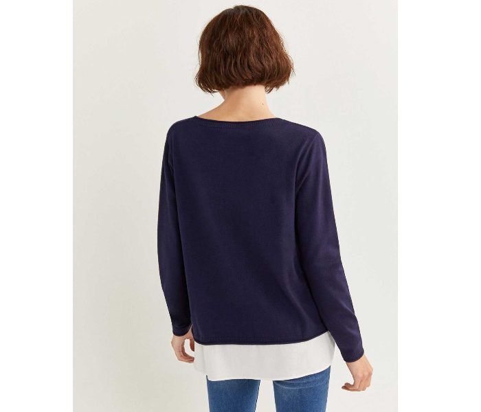 Springfield 133727017 Medium Long Sleeve Knitwear for Women - Dark Blue - Zoom Image 3