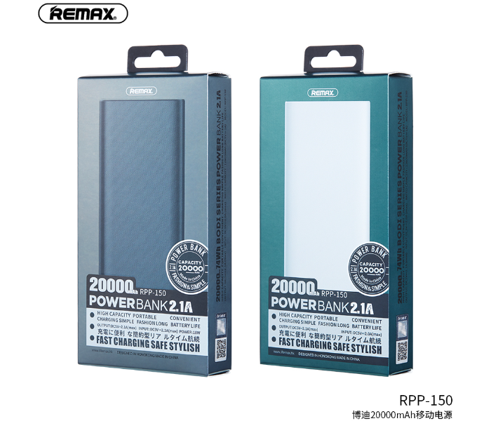 Remax RPP-150 Bodi Series 20000mAh 2 USB Power Bank - Black - Zoom Image 4