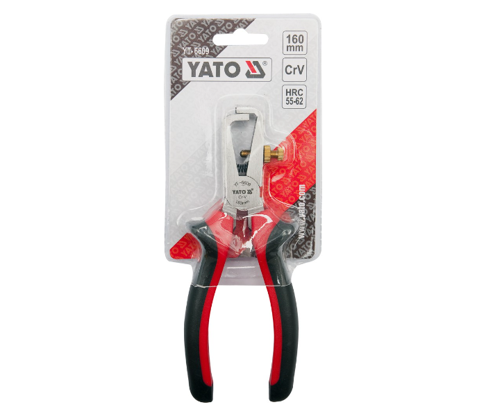 Yato YT-6609 6 Inch Cr-V Steel Wire Stripping Plier - Red and Black - Zoom Image 2