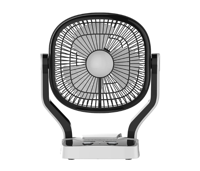 Impex BREEZE D1 Rechargeable Table Fan with Dual Selection LED Light - Black and White - Zoom Image