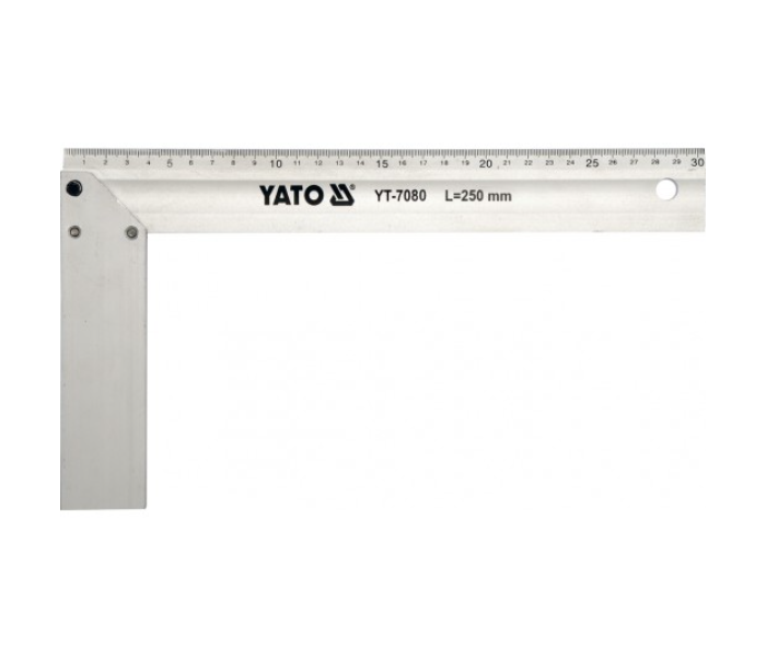 Yato YT-7080 250mm Aluminium Try Square - Silver - Zoom Image