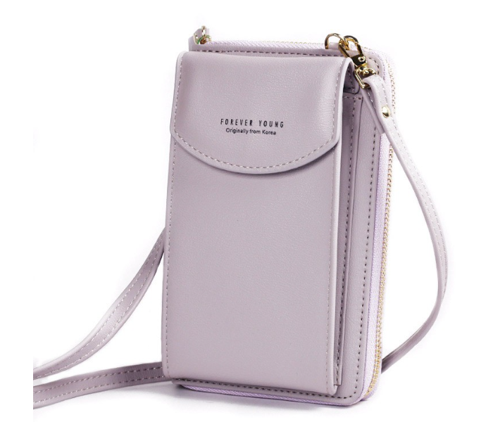 Forever Young Women PU Leather Mini Sling Bag - Light Purple - Zoom Image