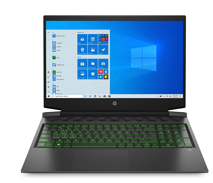 HP Pavilion Gaming Laptop 16-a0012ne 20T17EA 16.1 Inch Core i7-10750H Quad Processor 16GB RAM 1TB HDD - 256GB SSD NVIDIA GeForce GTX 1660 Ti with Max-Q Graphics Windows 10 -Black - Zoom Image 1