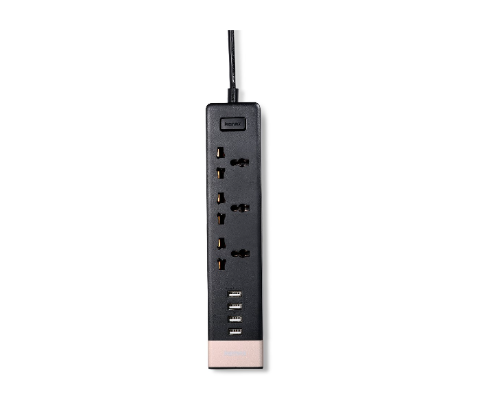 Remax RU-S2 Ming Series 3 Plug Power Socket - Black - Zoom Image 1