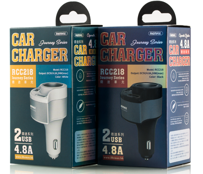 Remax RCC218 Car Charger Journey Series - White - Zoom Image 3