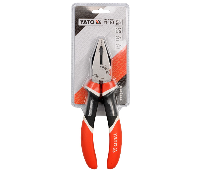 Yato YT-1942 8 Inch Cr-V Steel Combination Plier - Red and Black - Zoom Image 2