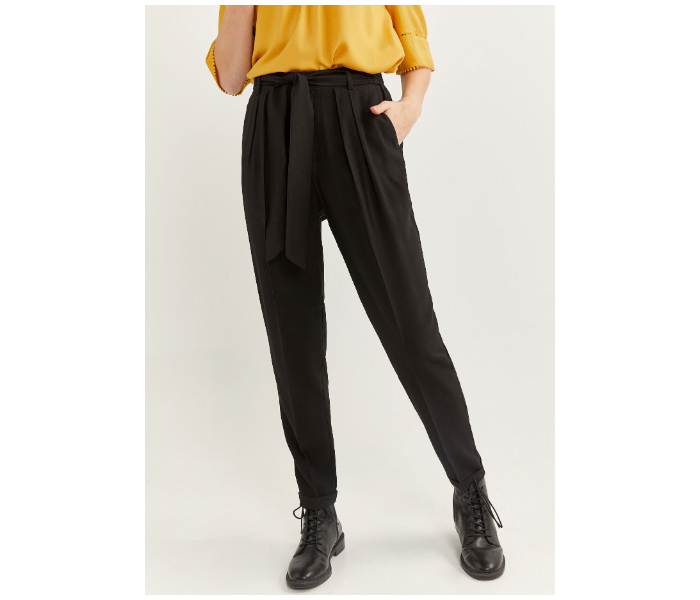 Springfield 683715801 Size 42 Cotton Pant for Women - Black - Zoom Image 1