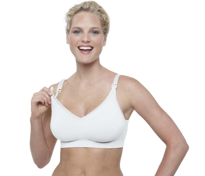 Bravado 1401-20 Extra Large The Bodysilk Seamless White Nursing Bra -White - Zoom Image 2