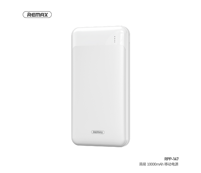 Remax RPP-147 Jany Series 10000mAh 2 USB Power Bank - White - Zoom Image 1