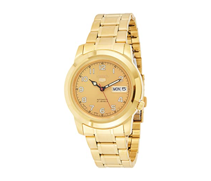 Seiko SNKK38J1 Analog Automatic Stainless Steel with Gold Dial Watch for Men - Gold - Zoom Image 1