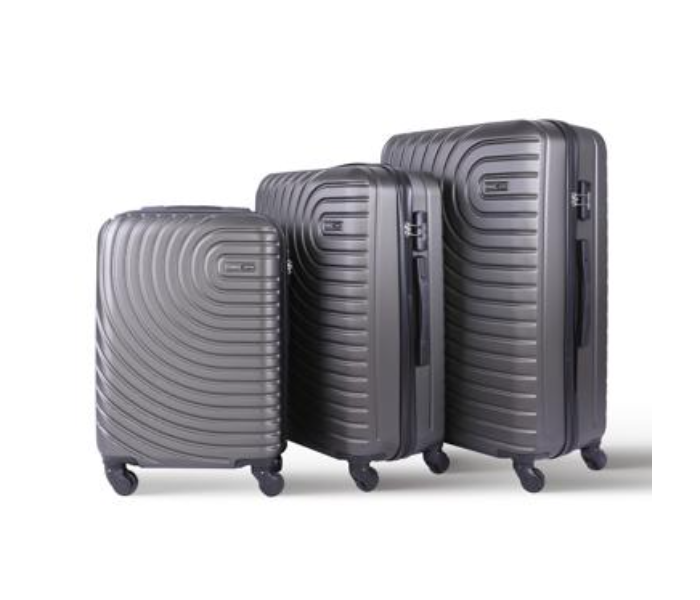 Para John PJTR3176 3 Piece Hard Side ABS Luggage Trolley Set -Dark Grey - Zoom Image 1