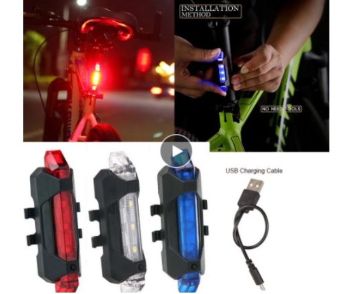 Waterproof Rechargeable Blinker Tail LED Light - Blue - Zoom Image 3