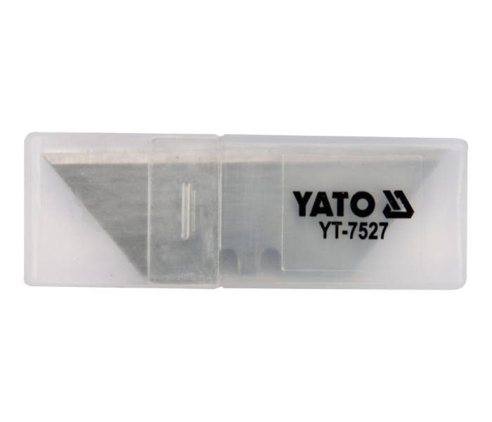 Yato YT-7527 Set of 10 Piece SK-2 Steel Trapezoid Spare Blades - Silver - Zoom Image 2