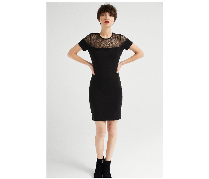 Springfield 895582401 Small Woven Dress for Women - Black - Zoom Image 1