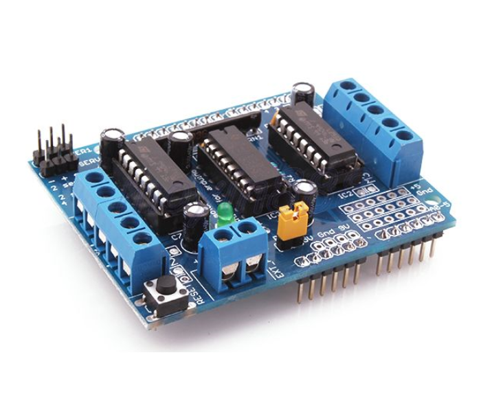 Adafruit L293D Motor Drive Shield Control Chip with 4 Motor Connectors - Blue - Zoom Image 1