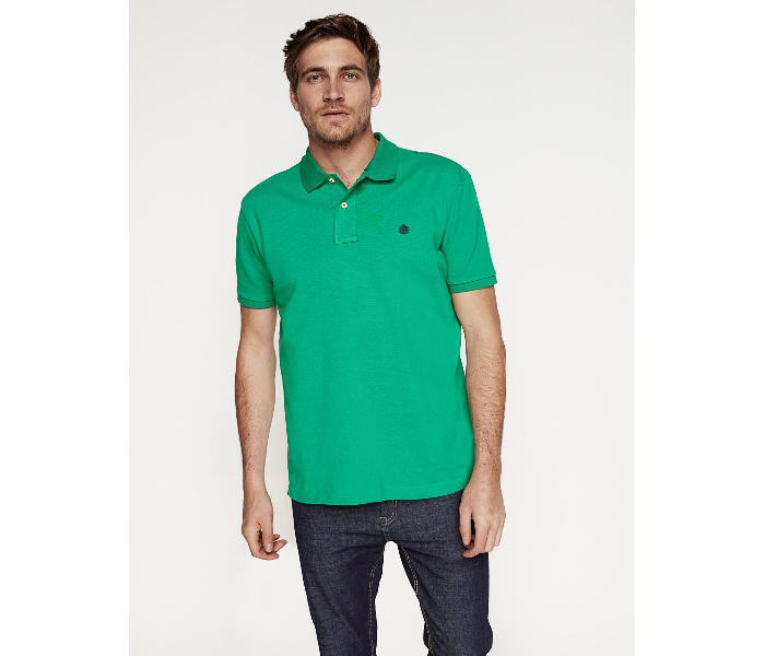 Springfield 855096425 XS Basic Polo Shirt for Men - Green - Zoom Image 1