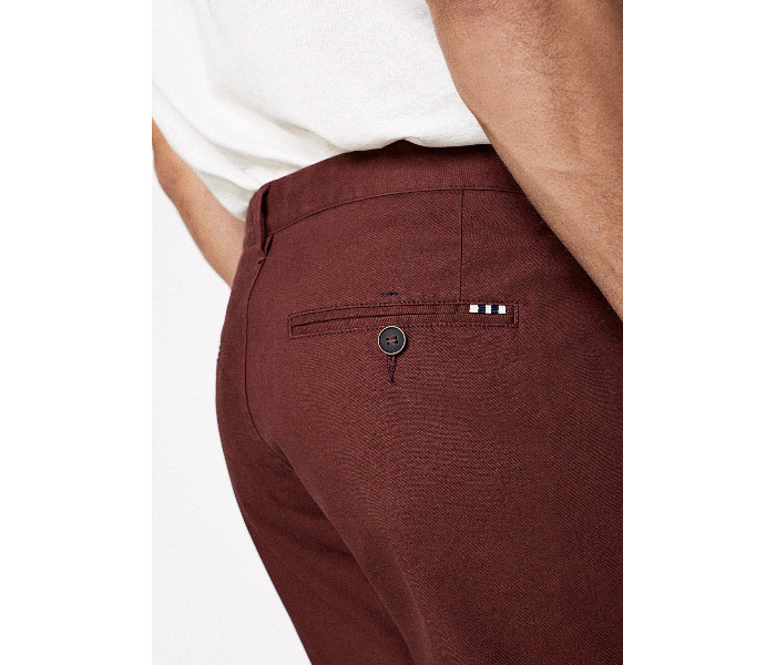 Springfield 155343769 Size 36 Chinos for Men - Maroon - Zoom Image 3