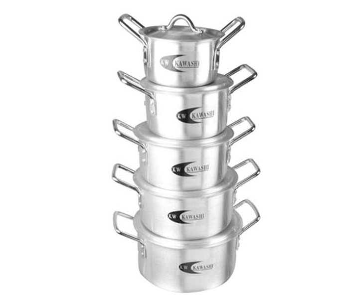 Kawashi Aluminium Cooking Pot Set 10Pieces Highly Durable - Zoom Image