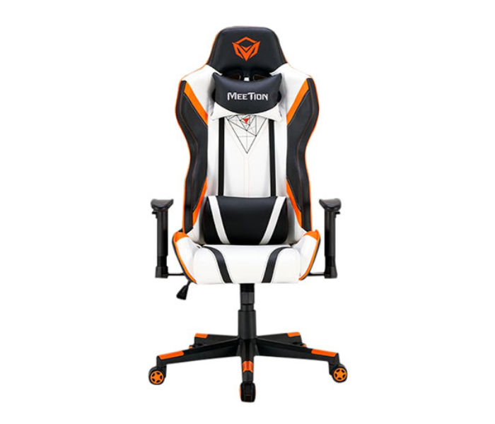 Meetion MT-CHR15 Curved The Neck Support Headrest 180 Degree Adjustable Backrest Gaming Chair  - White - Zoom Image 1