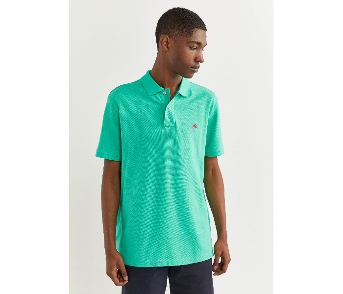 Springfield 855102225 XXL Basic Polo Shirt for Men - Green - Zoom Image 1