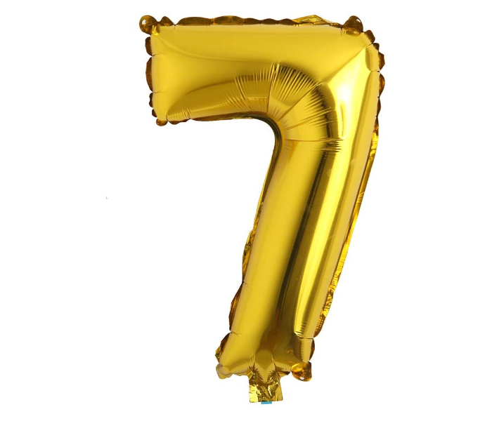 Mira Decor M-D-FN16-5-7 16 inch Number -7 Foil Balloon -Gold - Zoom Image