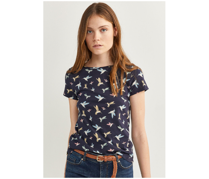 Springfield 886811510 Medium T-Shirt for Women - Navy - Zoom Image 1