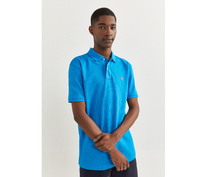 Springfield 855102287 Medium Basic Polo Shirt for Men - Turquoise - Zoom Image 1