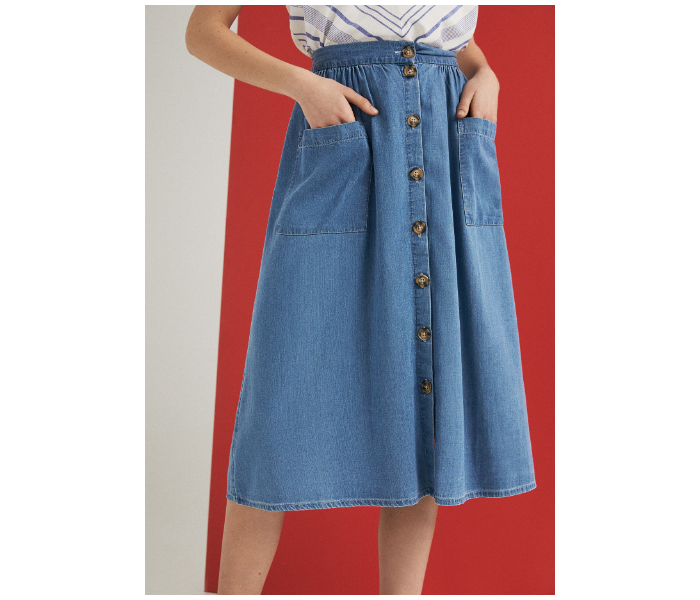 Springfield 688513613 Large Skirt for Women - Medium Blue - Zoom Image 1