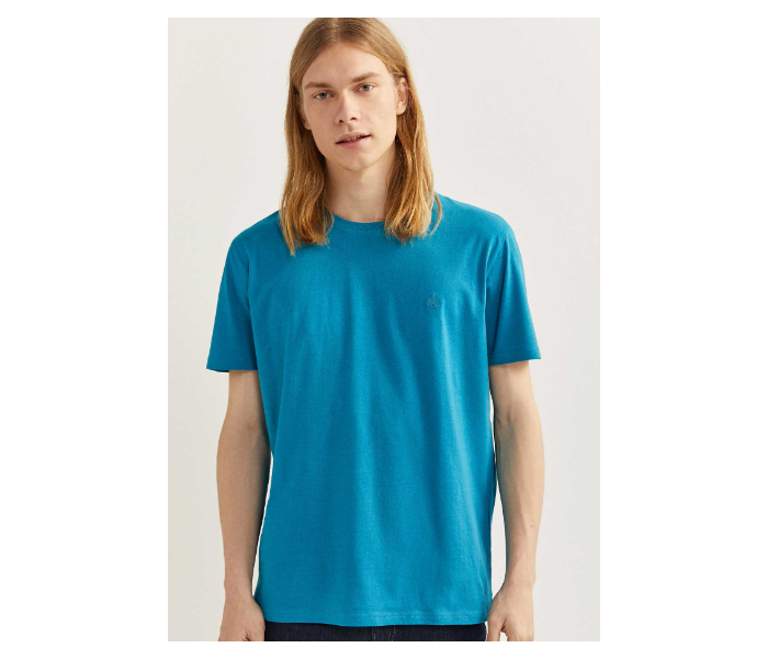 Springfield 712204788 XXL Basic T-Shirt for Men - Turquoise - Zoom Image 1