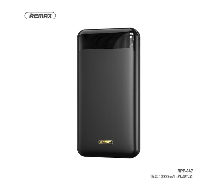 Remax RPP-147 Jany Series 10000mAh 2 USB Power Bank - Black - Zoom Image 1