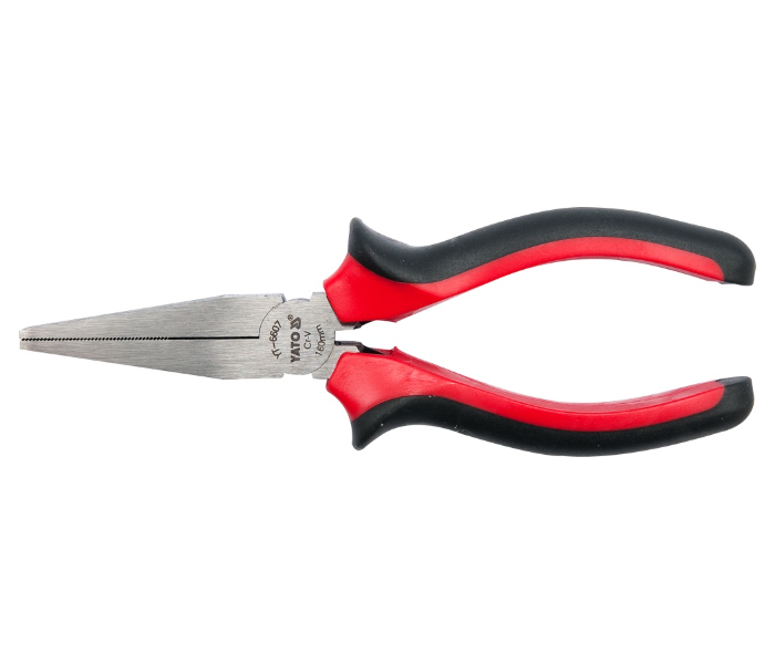 Yato YT-6607 6 Inch Cr-V Steel Flat Nose Plier - Red and Black - Zoom Image 1