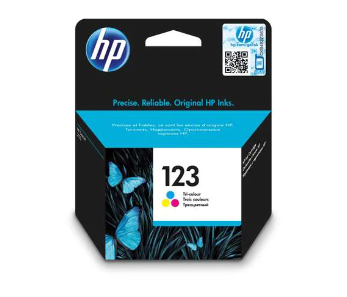 HP 123 Tri-color Original Ink Cartridge - Cyan, Magenta and Yellow - Zoom Image