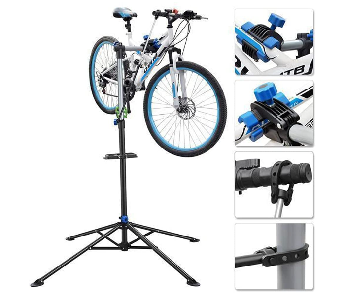 Adjustable Cycle Maintenance Rack with Tool Storage - Black - Zoom Image 2