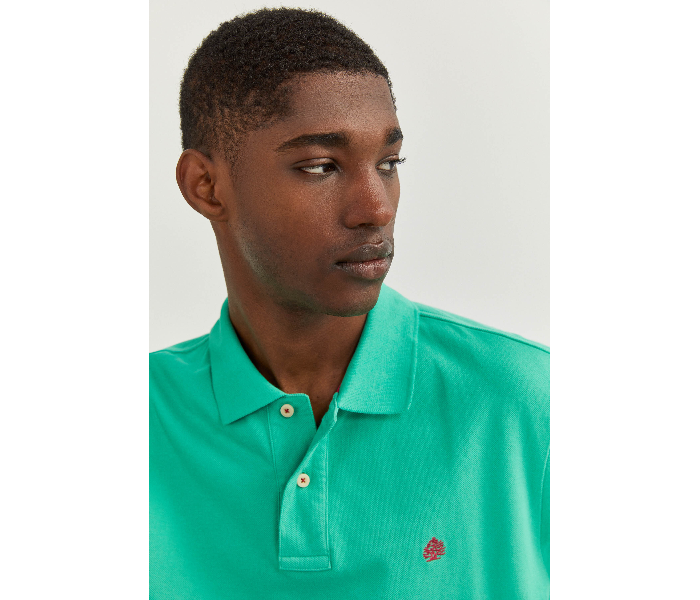 Springfield 855102225 XL Basic Polo Shirt for Men - Green - Zoom Image 2