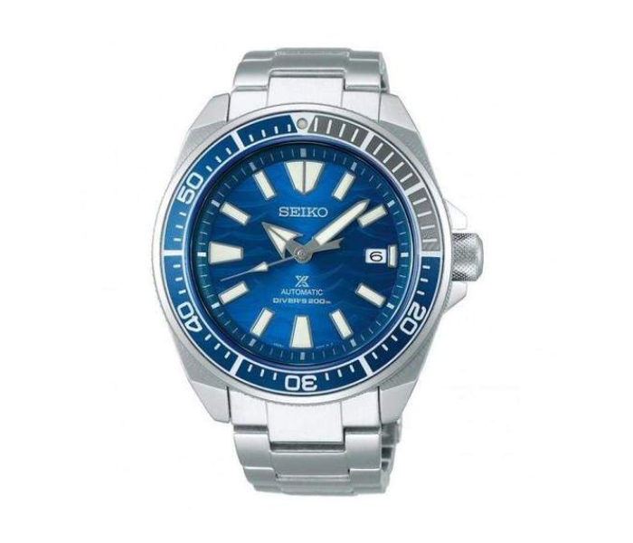 Seiko SRPD23J1 Prospex Samurai 200 Meter Divers Automatic Stainless Steel Watch for Men - Blue and Silver - Zoom Image 1