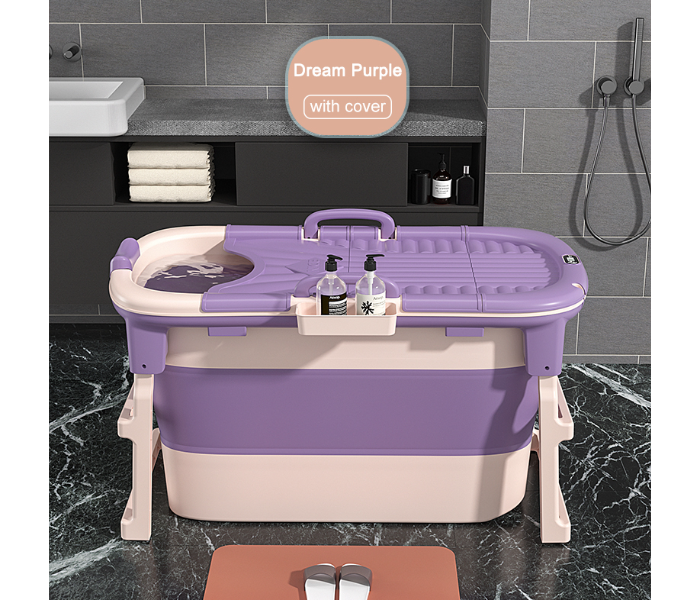 Fashion 120-H-P Extra Height Adult Portable Bathtub - Purple - Zoom Image 1