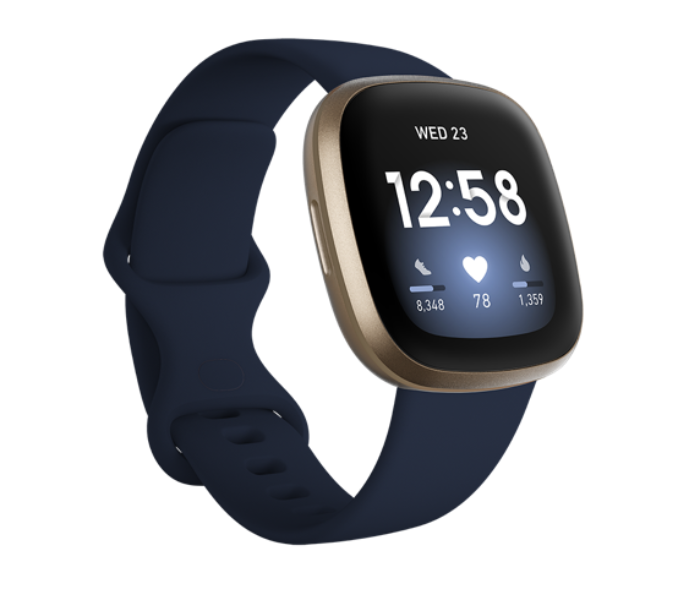 Fitbit Versa 3 Health and Fitness Smartwatch - Dark Blue - Zoom Image 1