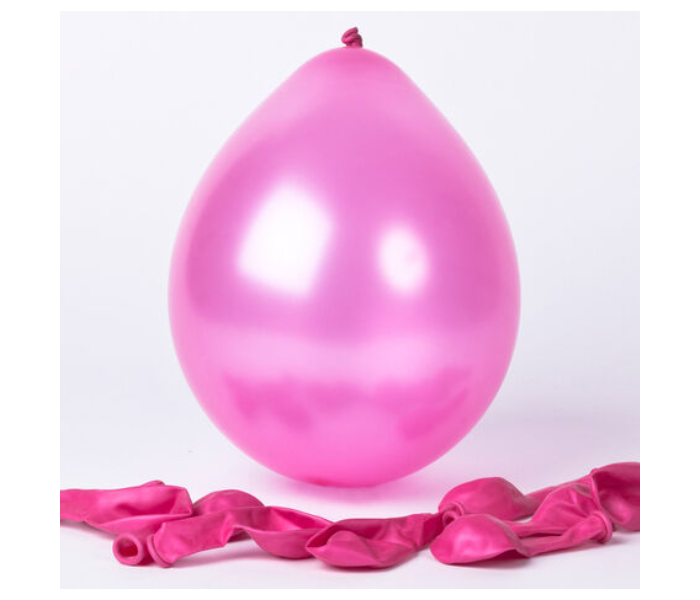 Mira Decor M D M12 2511 12 inch Pack of 25 Piece Metallic Latex Balloon - Pink - Zoom Image