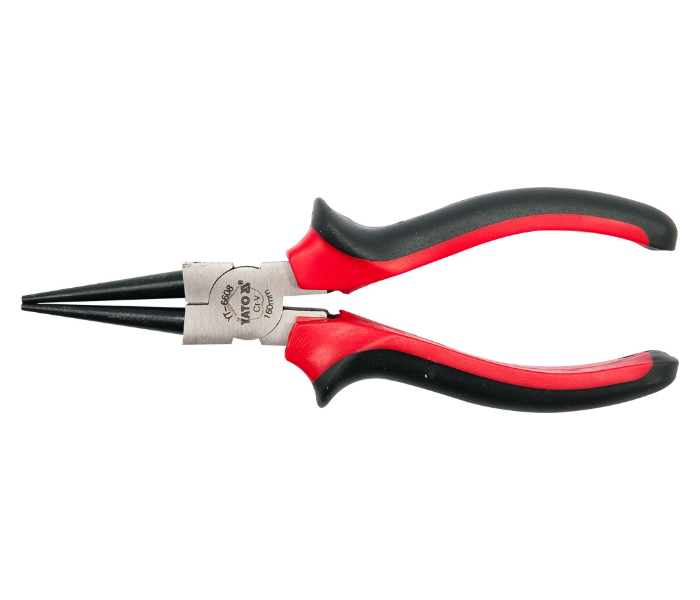 Yato YT-6608 6 Inch Cr-V Steel Round Nose Plier - Red and Black - Zoom Image 1