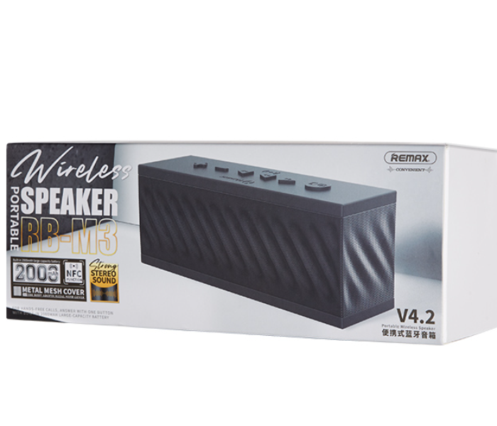 Remax RB-M3 Portable Wireless Speaker - Black - Zoom Image 2