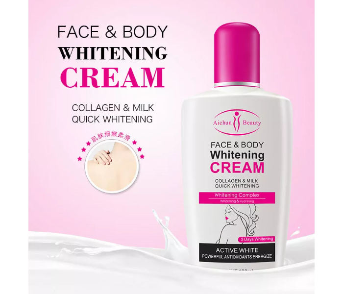 Aichun Beauty 120ml Collagen Milk Bleaching Skin Whitening Face and Body Cream - Zoom Image 1