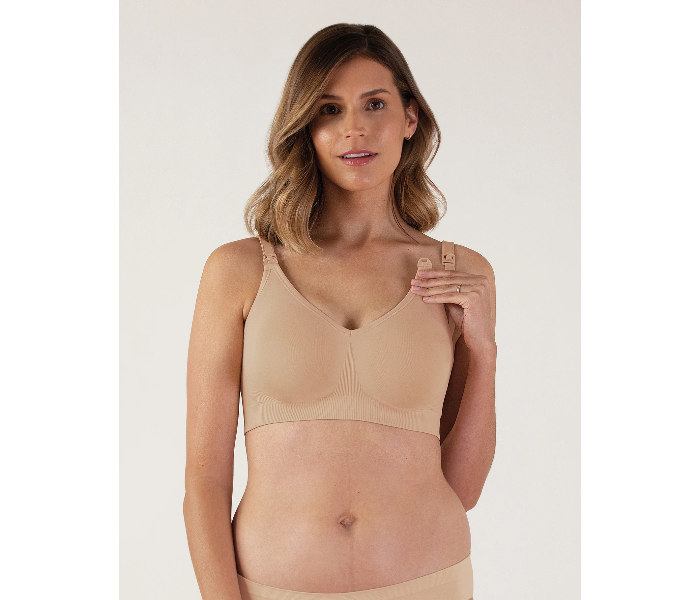 Bravado 1401BA-3 Large The Body Silk Seamless Cinnamon Nursing Bra -Nude - Zoom Image 1